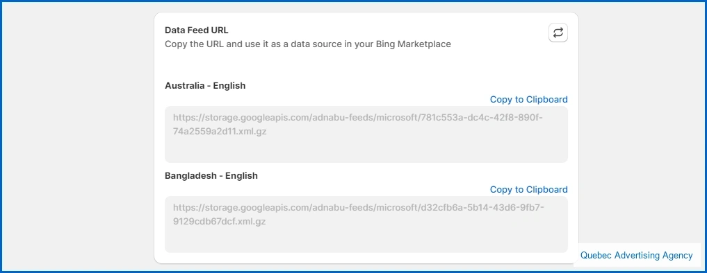 Bing Data Feed URL Setup with AdNabu - Quebec Agency